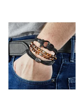 Bracelet Noir Geographical Norway Tresses Motif 3