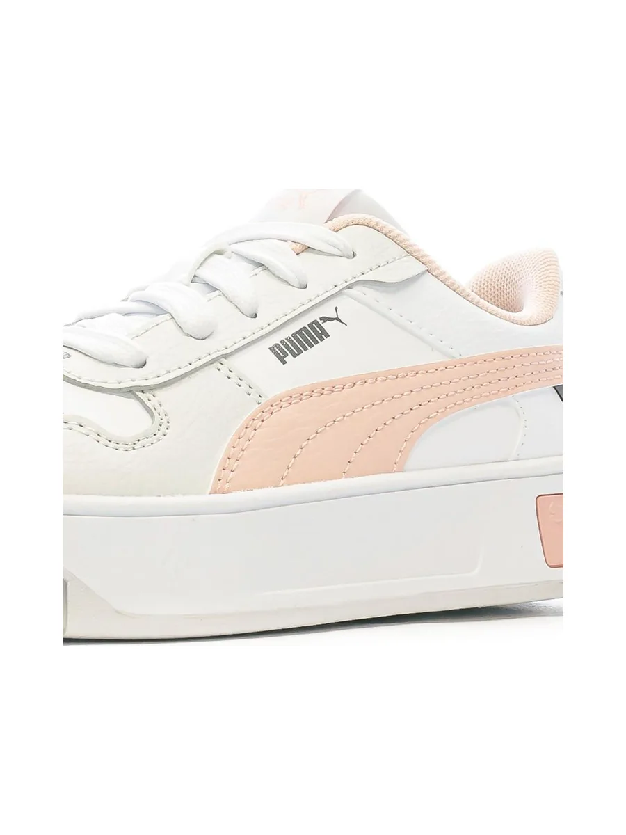 Baskets Blanches/Rose Fille Puma Carina 04 8