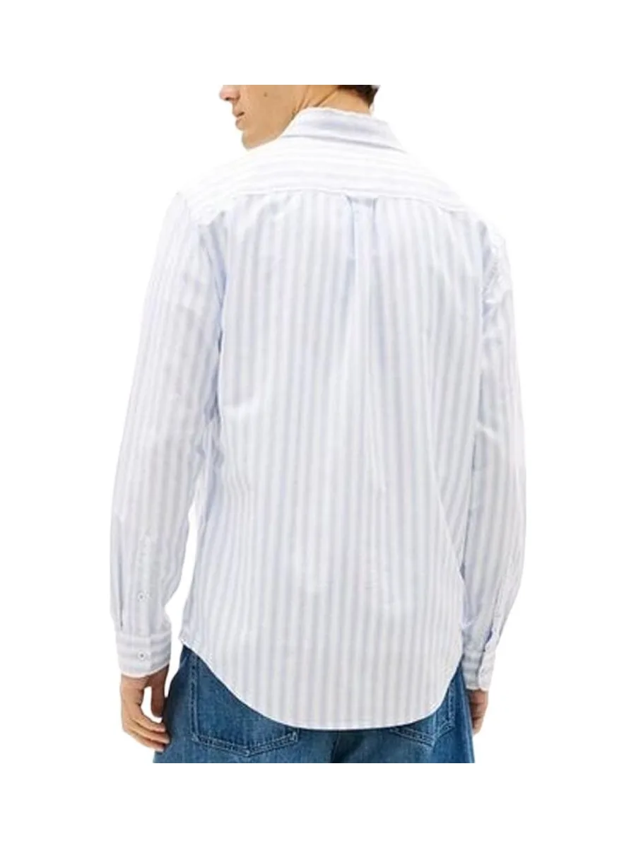 Chemise Bleu/Beige Homme Tommy Hilfiger Tjm Reg Stripe 3