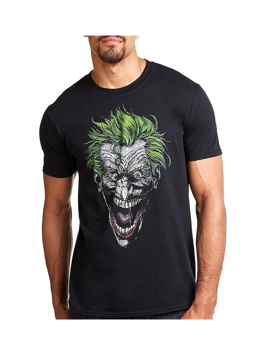 T-Shirt Noir Homme Dc Comics Joker 1 2