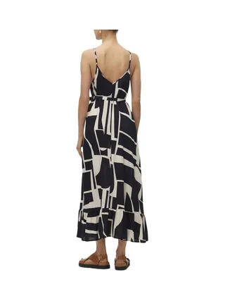 Robe Noir/Beige Femme Vero Moda Easy 2