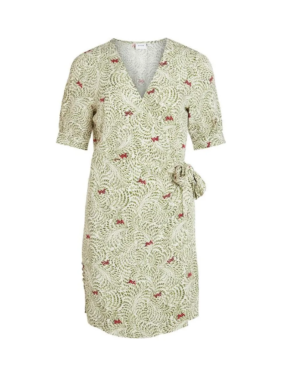 Robe Blanc/Vert Femme Vila Vielvire 2