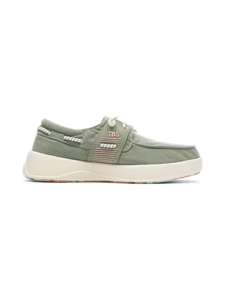 Chaussures bateau Vert Femme TBS Cotton Canvas Argile 2