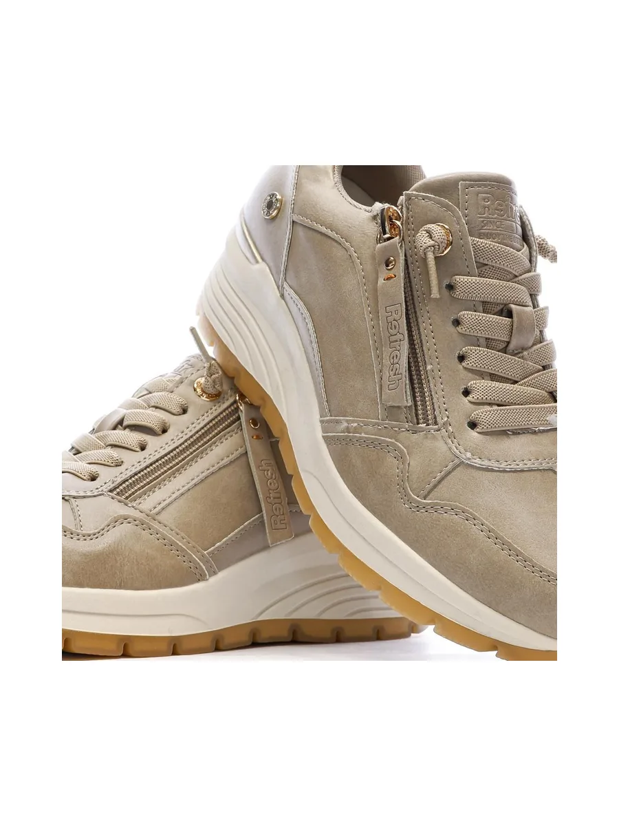 Baskets Beige Femme Refresh 172938 8