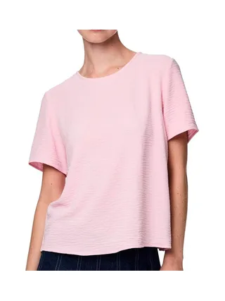 T-Shirt Rose Femme Pieces Pcanna 1