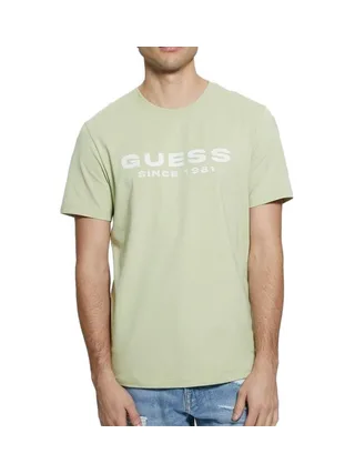T-shirt Vert Homme Guess M4GI61J1314 1