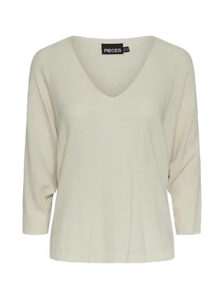 Pull Beige Femme Pieces Nuria 1