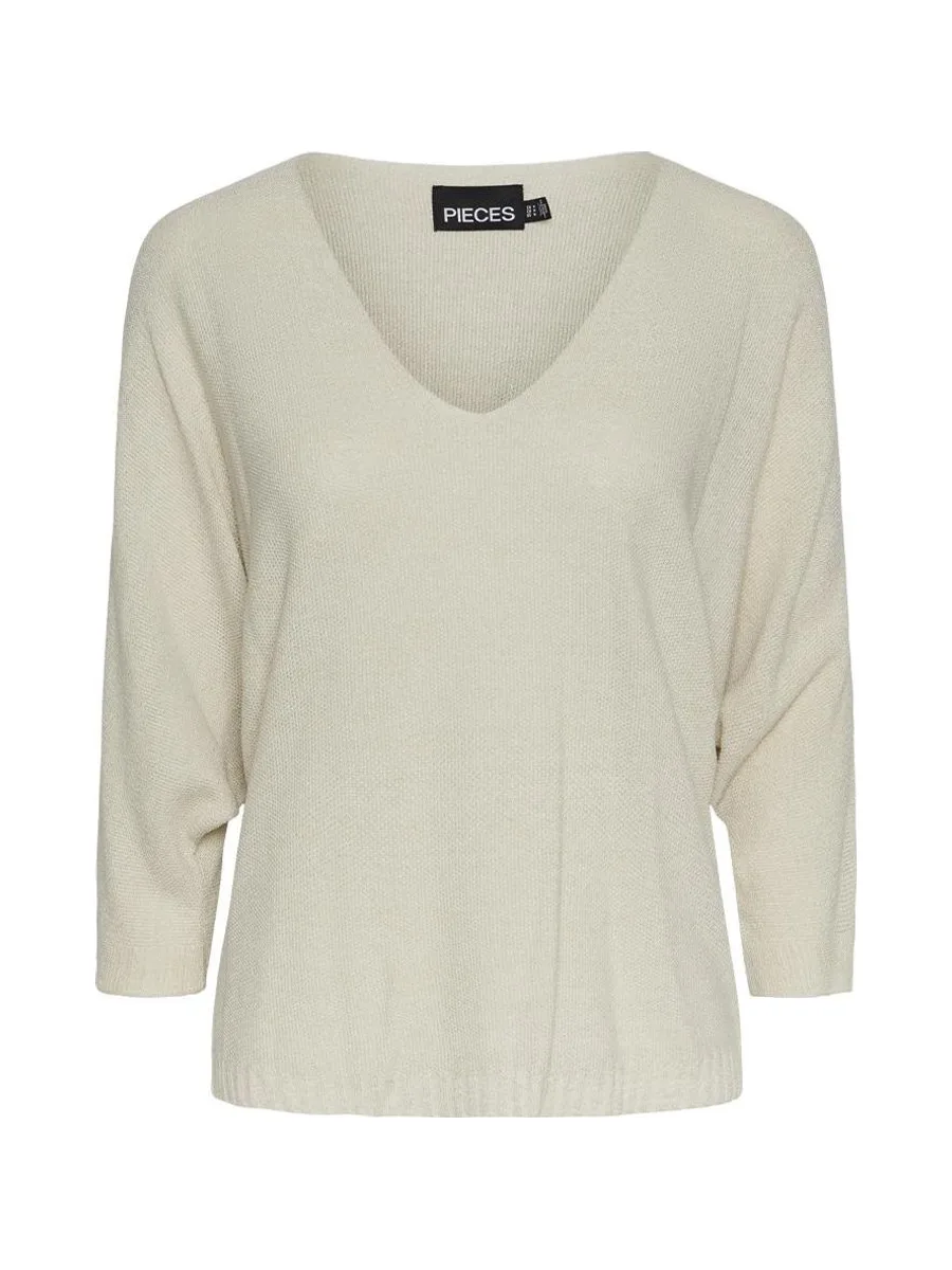 Pull Beige Femme Pieces Nuria 2