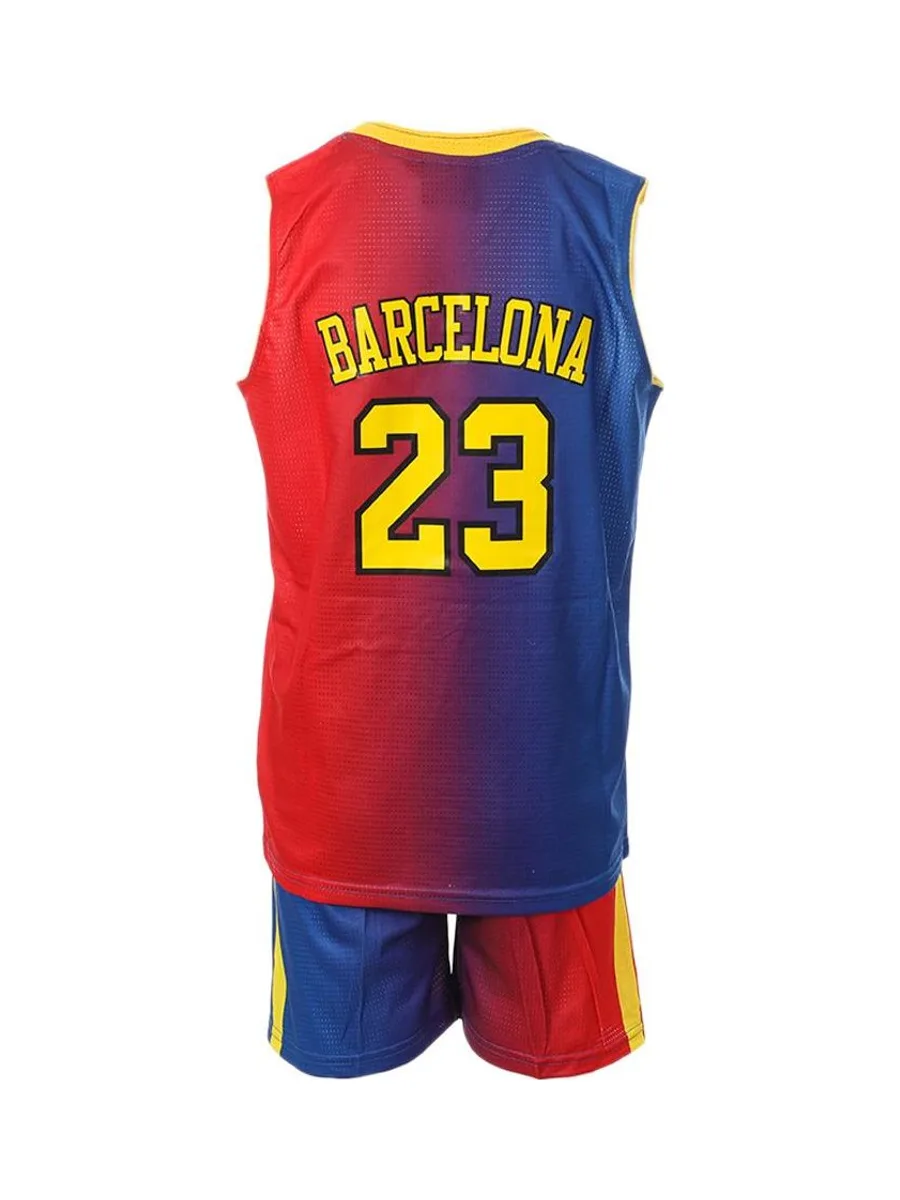 Barcelona Ensemble de basketball Bleu/Rouge Enfant Sport Zone 3