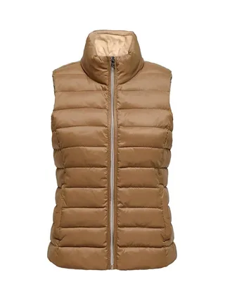 Doudoune Sans Manches Marron/Beige Femme Only Talire 1