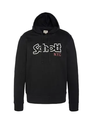 Sweat à capuche Noir Homme Schott Vintage 1