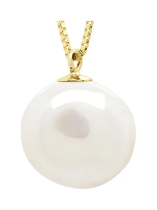 Collier Véritable Perle d'Eau Douce Baroque 12-13 mm — Or Jaune 375 Millièmes — 42 cm 1