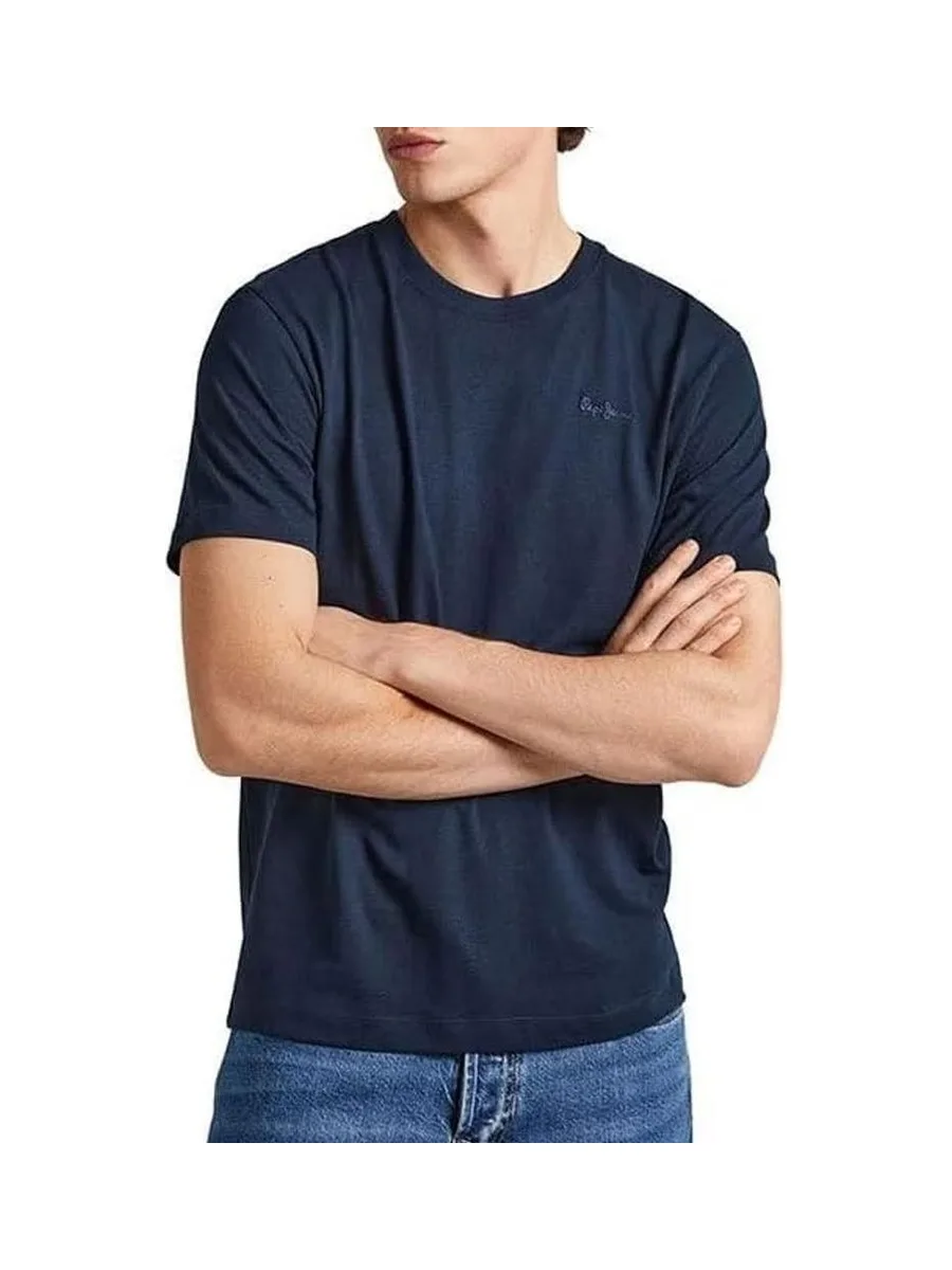 T-Shirt Bleu Foncé Homme Pepe jeans Contrast Connor 2