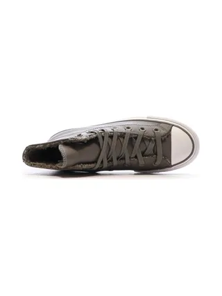 Baskets Grise Molleton Femme Converse Chuck Taylor All Star Lift 4