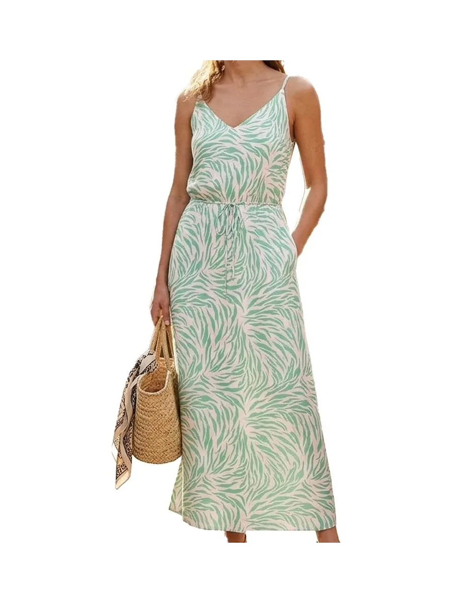 Robe Verte/Beige Femme Vero Moda Easy Joy 2