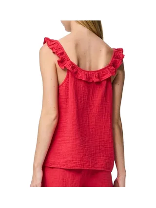 Top Rouge Femme Pieces Astina 2