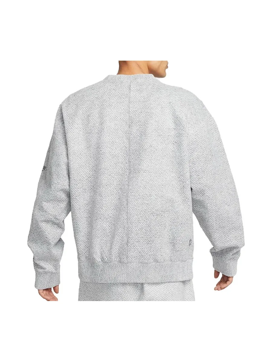 Sweat Gris texturé Homme Nike Crew 2