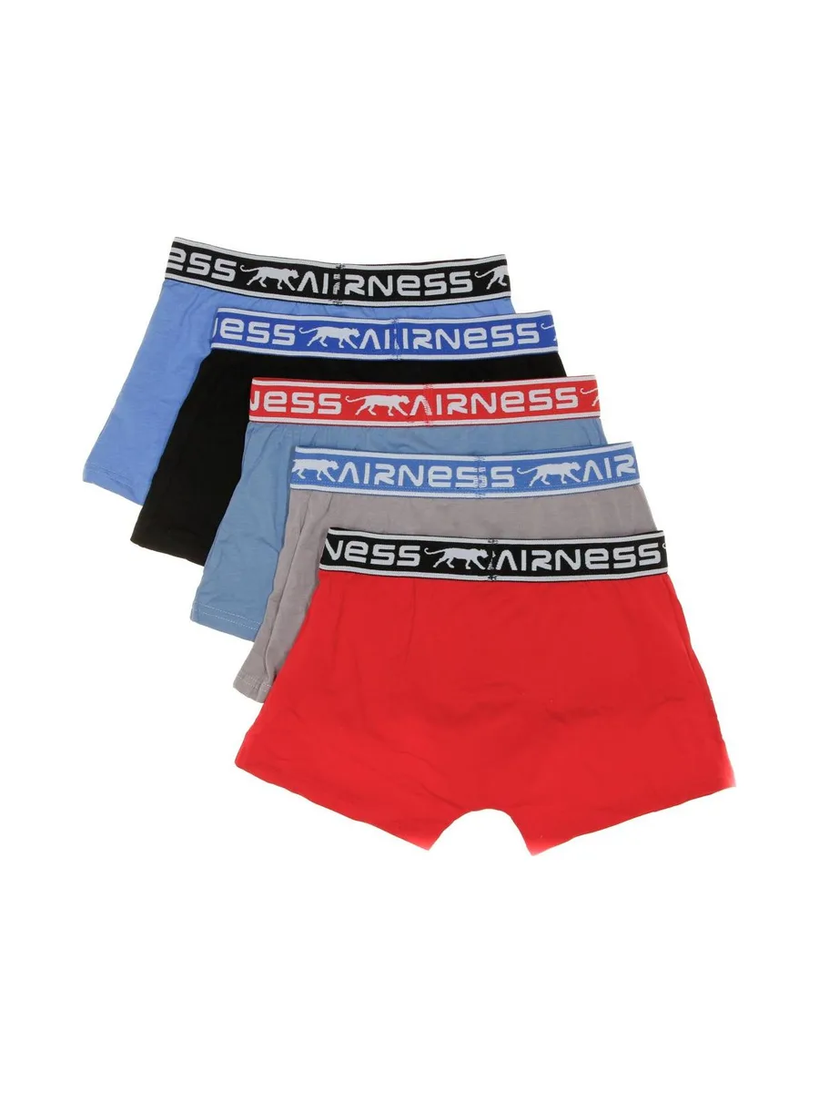 Lot de 5 Boxers Bleu/Rouge Garçon Airness 2