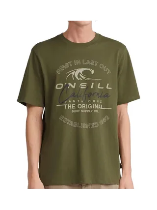 T-Shirt Kaki Homme O'Neill Cali Wave 1