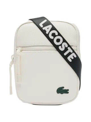 Sacoche Blanche Homme Lacoste Flat 1