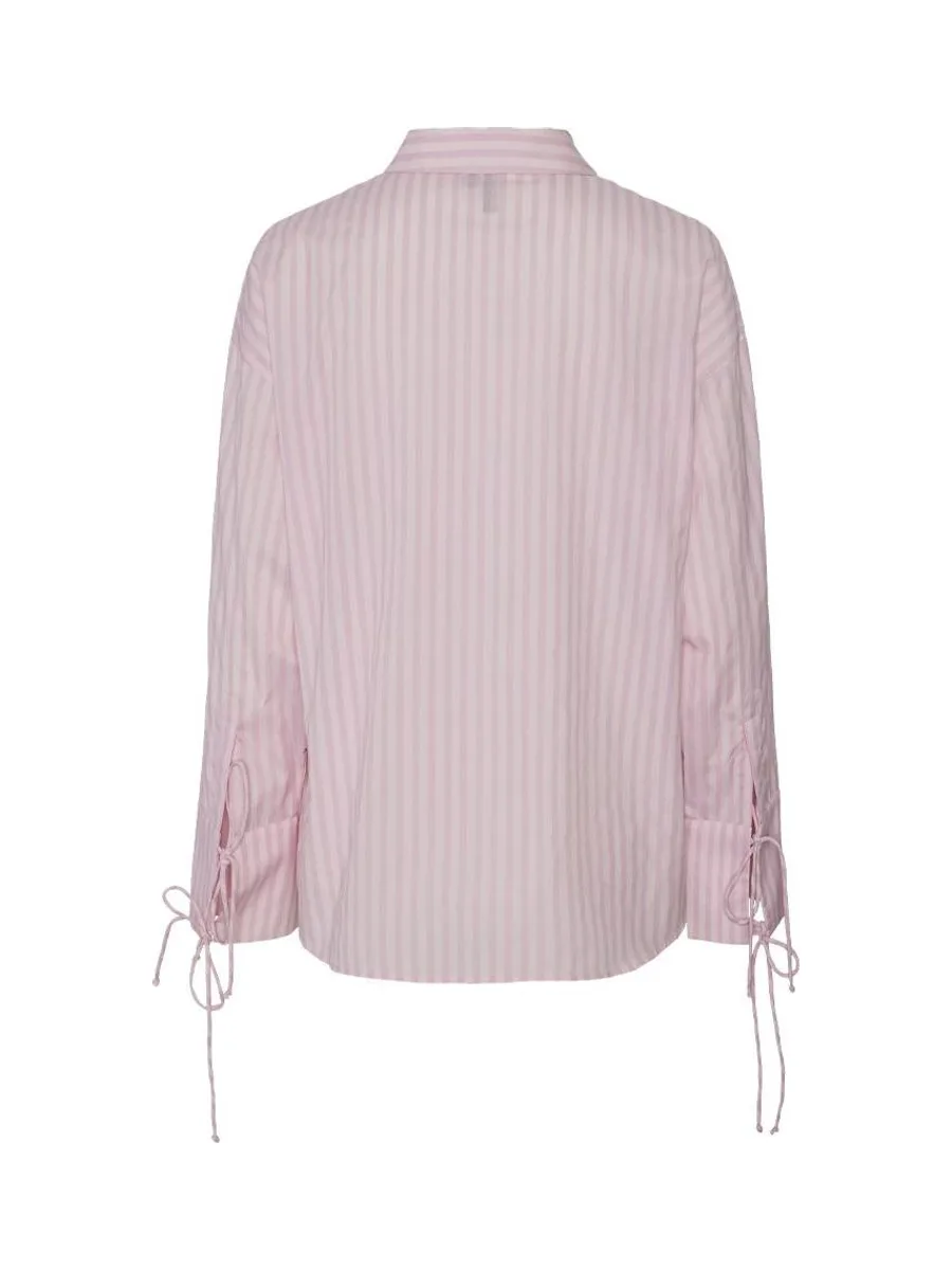 Chemise Rose à rayures Femme Pieces Sage 3