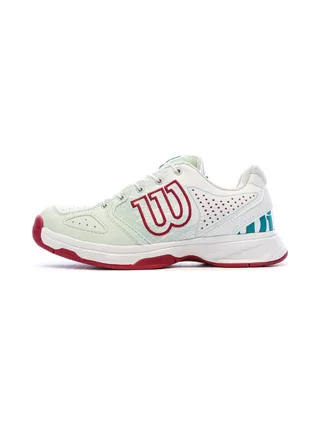 Chaussures de tennis Blanches/Bordeaux Junior Wilson Kaos 1