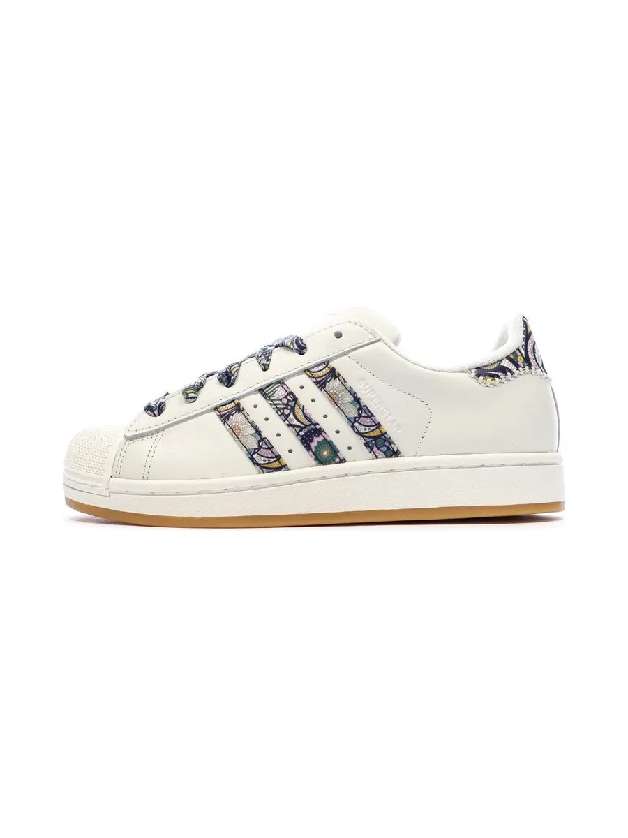 Baskets Blanc Cassé/Multicolore Fille/Femme Adidas Superstar 2