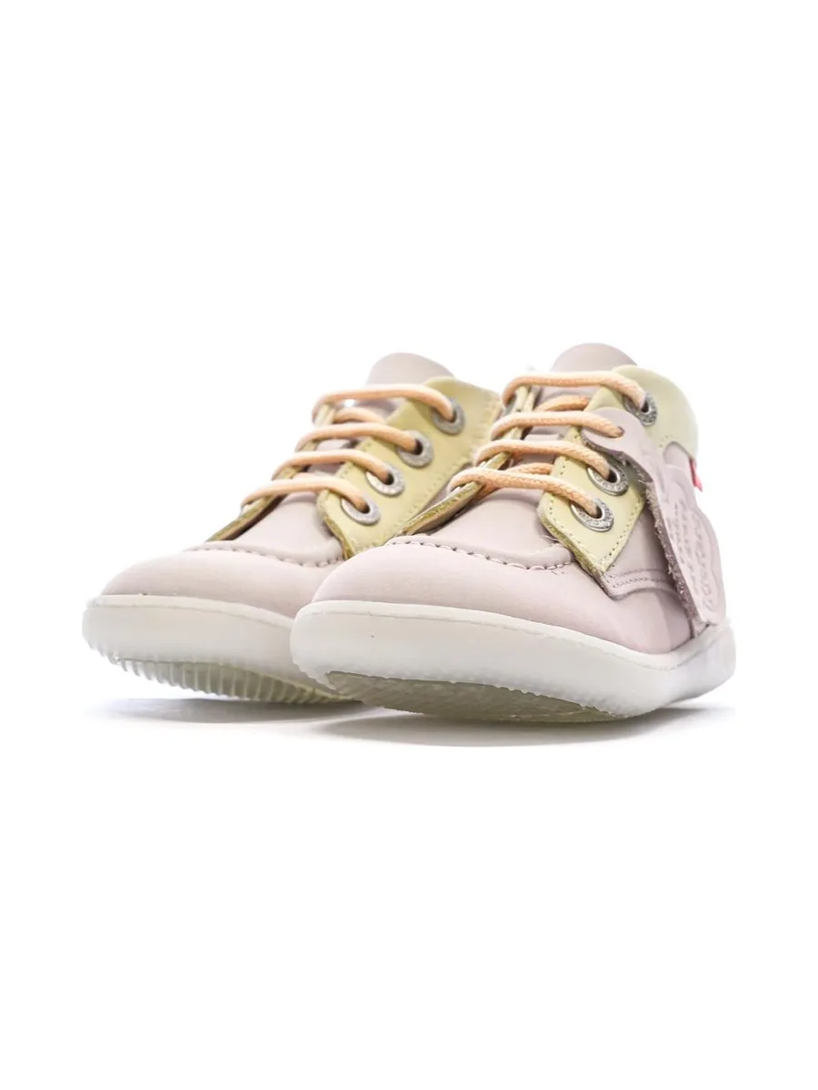 Baskets Rose Fille Kickers Kickiconic 7