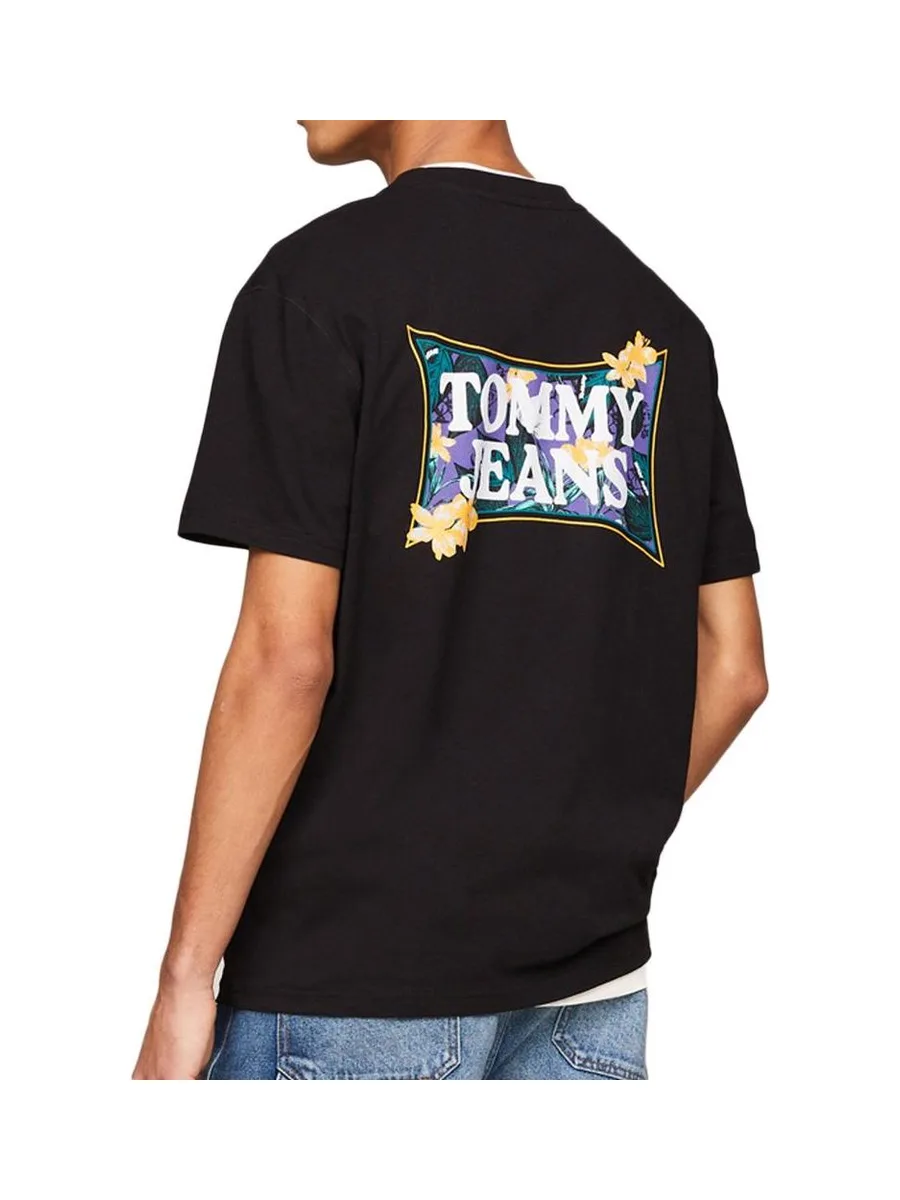 T-shirt Noir Homme Tommy Hilfiger Flower Power 3