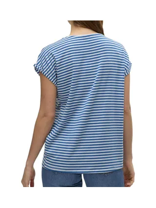 T-shirt Bleu/Blanc Femme Vero Moda Mava 2