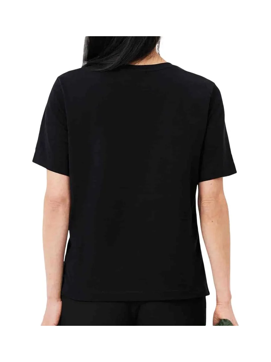 T-Shirt Noir Femme Lacoste Relaxed 2