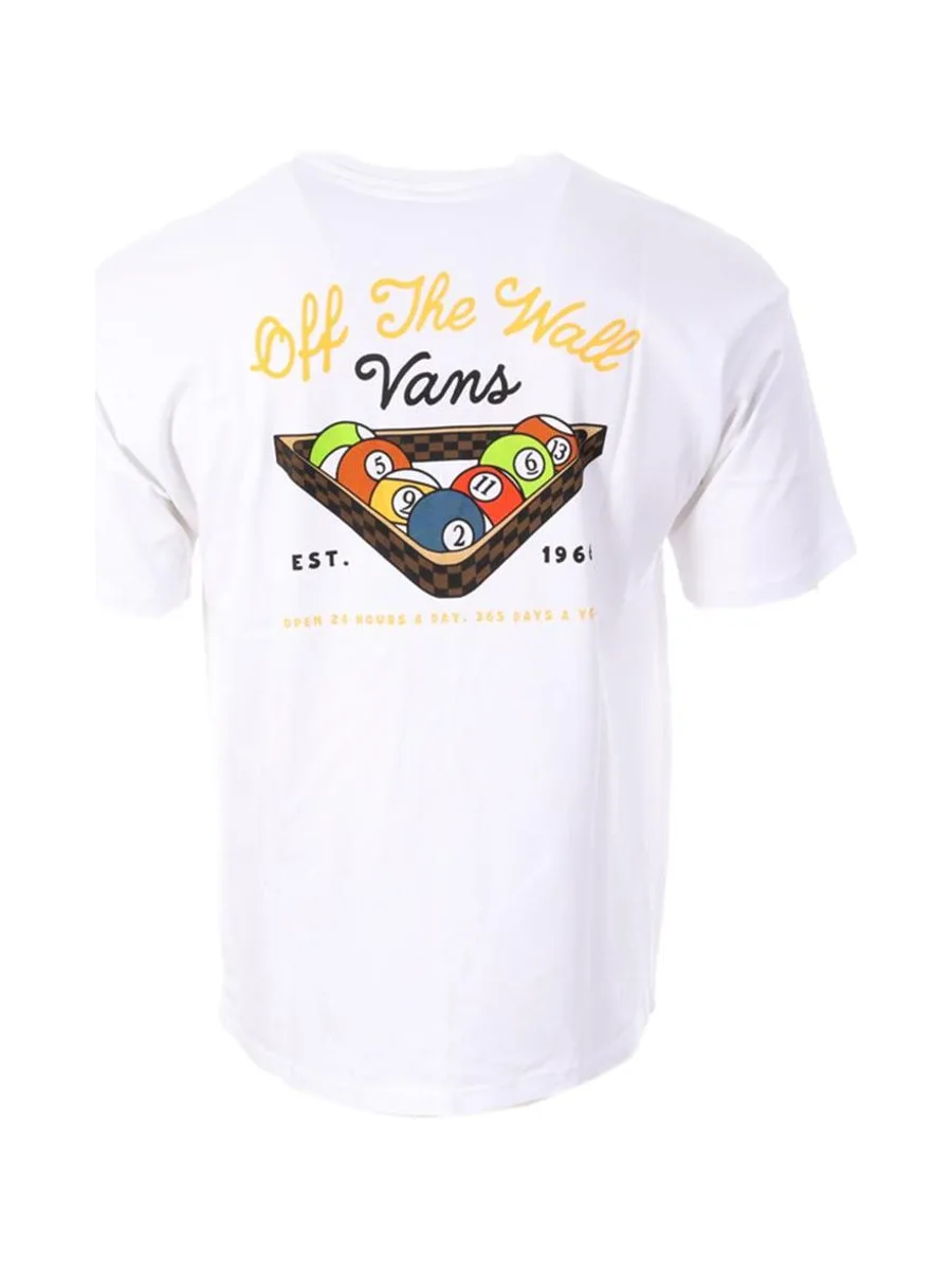 T-Shirt Blanc Homme Vans Snooker 3