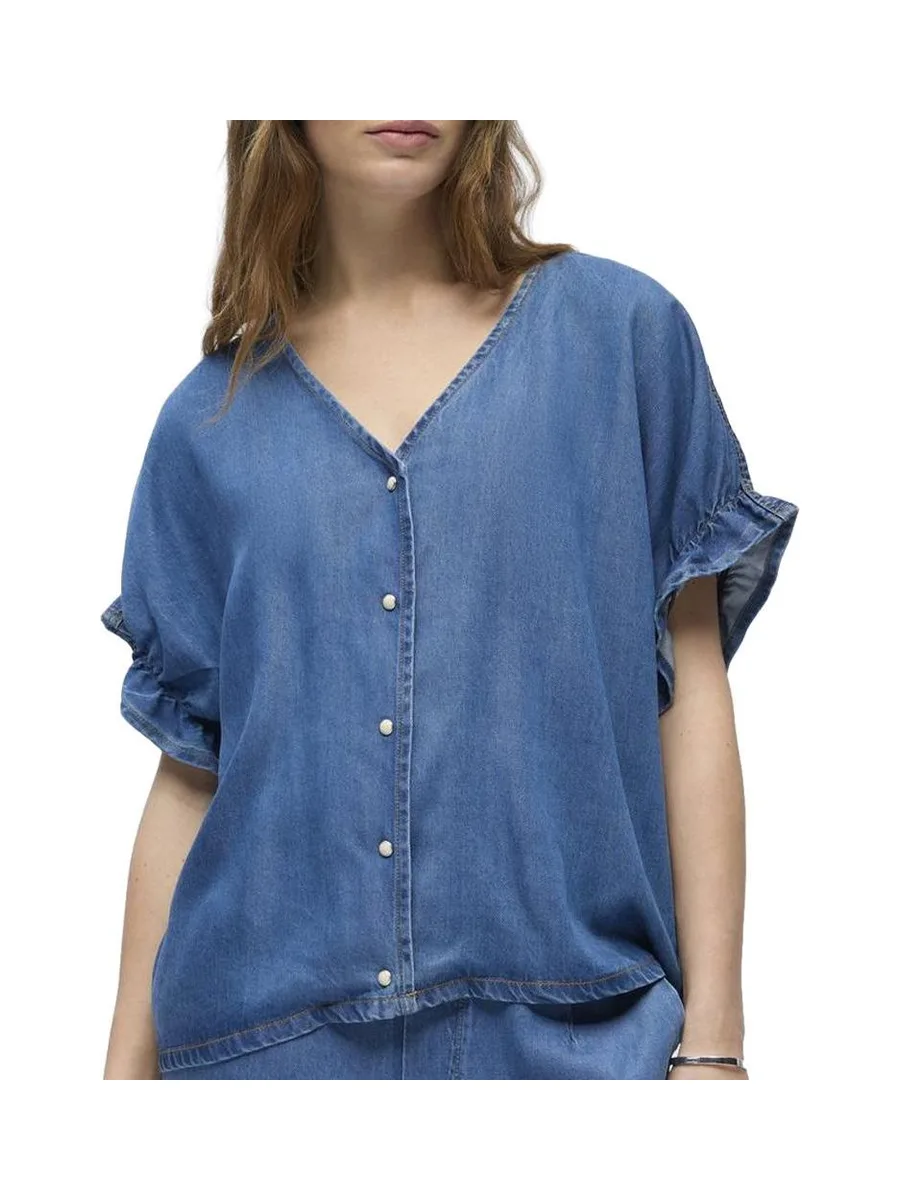 Blouse fluide Bleu femme Vero Moda Frame 2