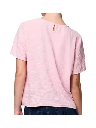 T-Shirt Rose Femme Pieces Pcanna 2