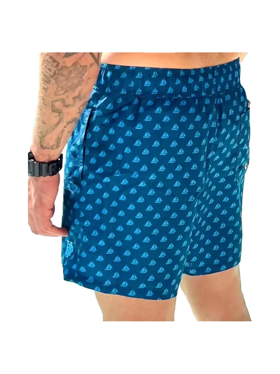 Maillot de bain Bleu Homme Haute Pression Bateau 2