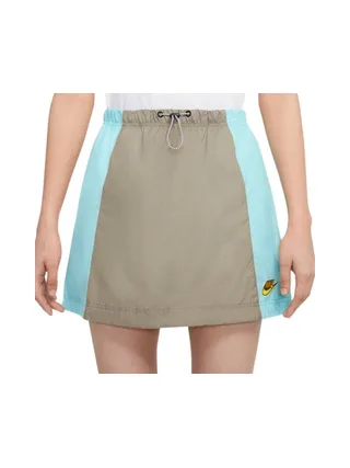 Jupe Taupe/Bleu Femme Nike Skirt 1