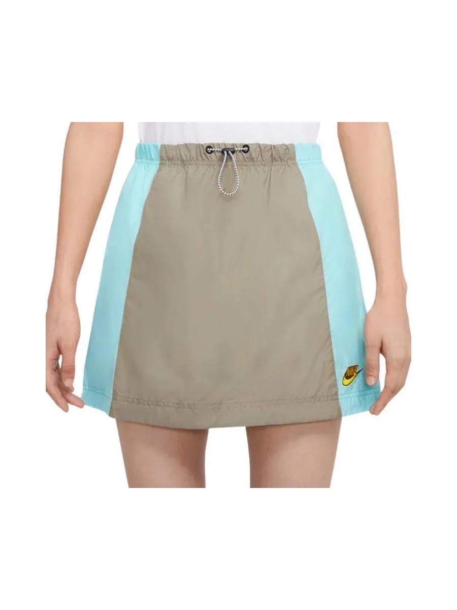 Jupe Taupe/Bleu Femme Nike Skirt 1