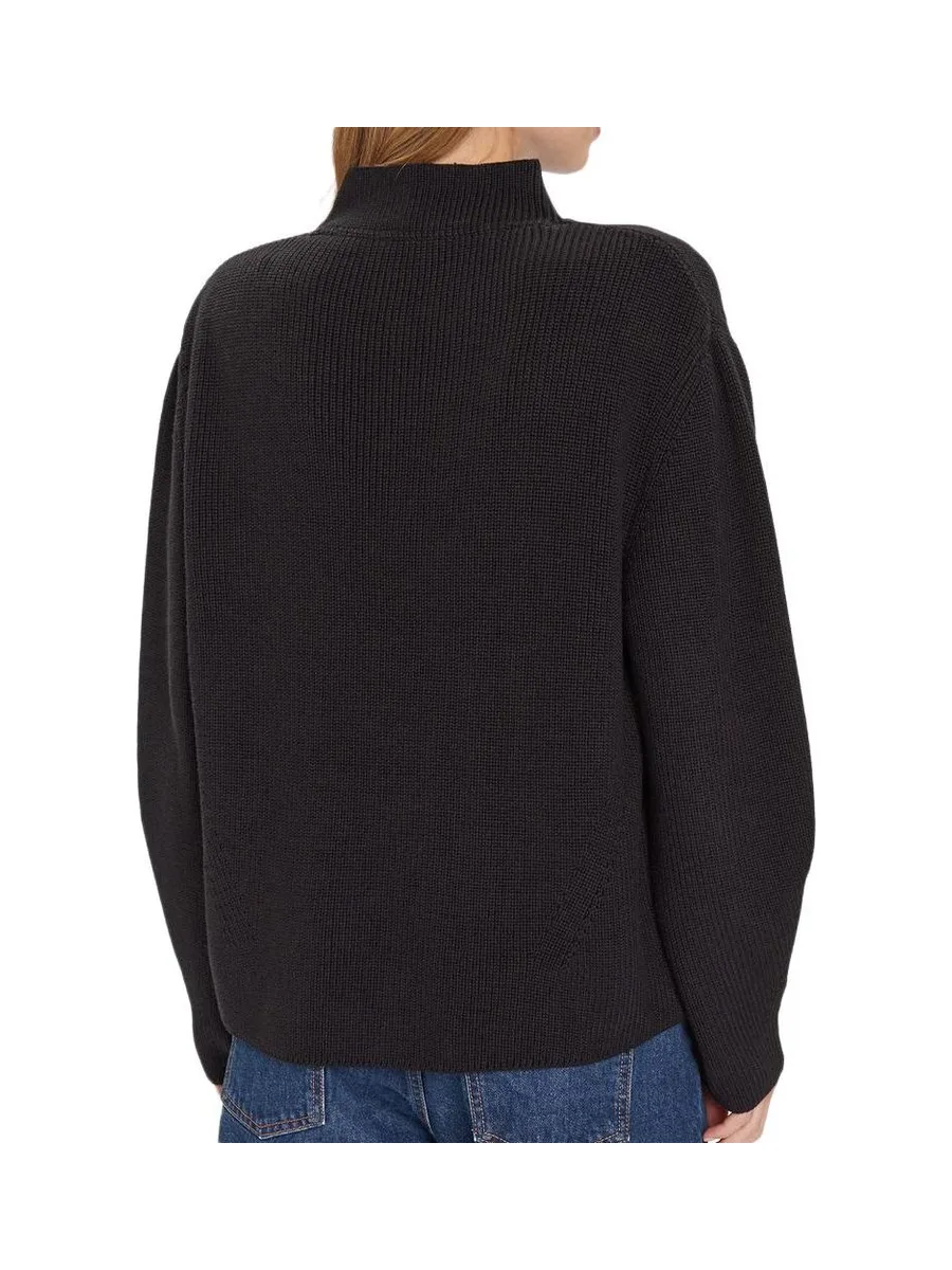 Pull Noir Femme Tommy Hilfiger Tjw Mockneck Badge S 3