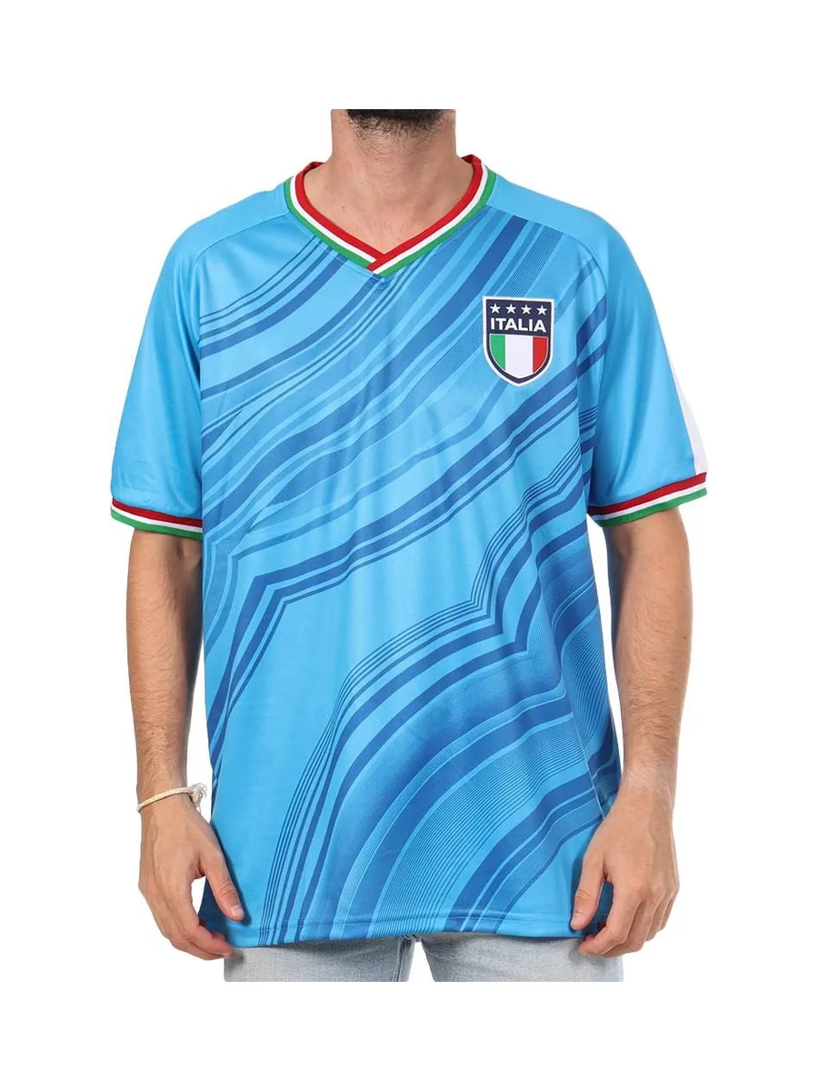 Italie Maillot Supporter Bleu Mixte Sport Zone 2