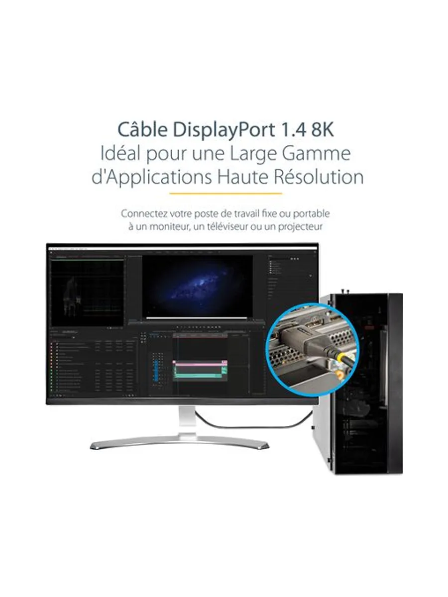 13ft Certified DisplayPort 1.4 Cable 8K 10