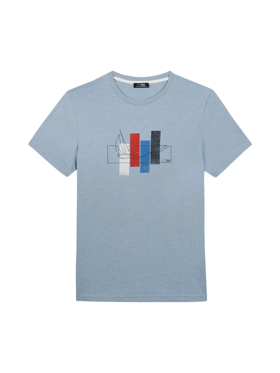 T-Shirt Bleu Homme TBS Horizon 2