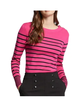 Pull Noir/Rose Femme Morgan Jauge 1