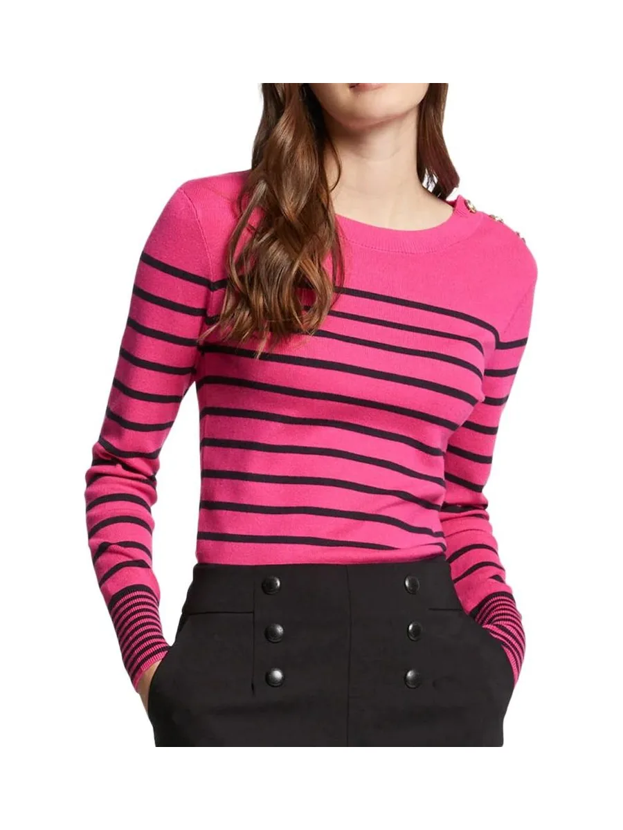 Pull Noir/Rose Femme Morgan Jauge 2