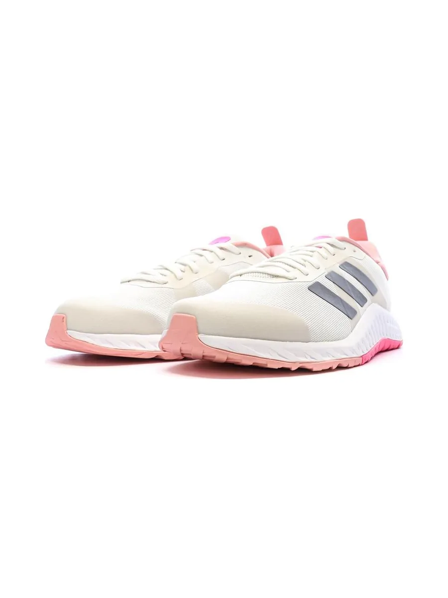 Baskets Blanches/Roses Femme Adidas Everyset Trainer 7