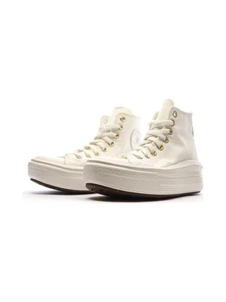 Baskets Blanches/Dorées Femme Converse All Star Move Tonal 6