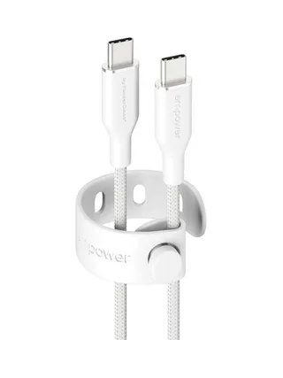 PanzerGlass empower™ by ® Racing 60W USB-C to USB-C Cable | USB 2.0 | 1.2M | Silver White USB cable 1