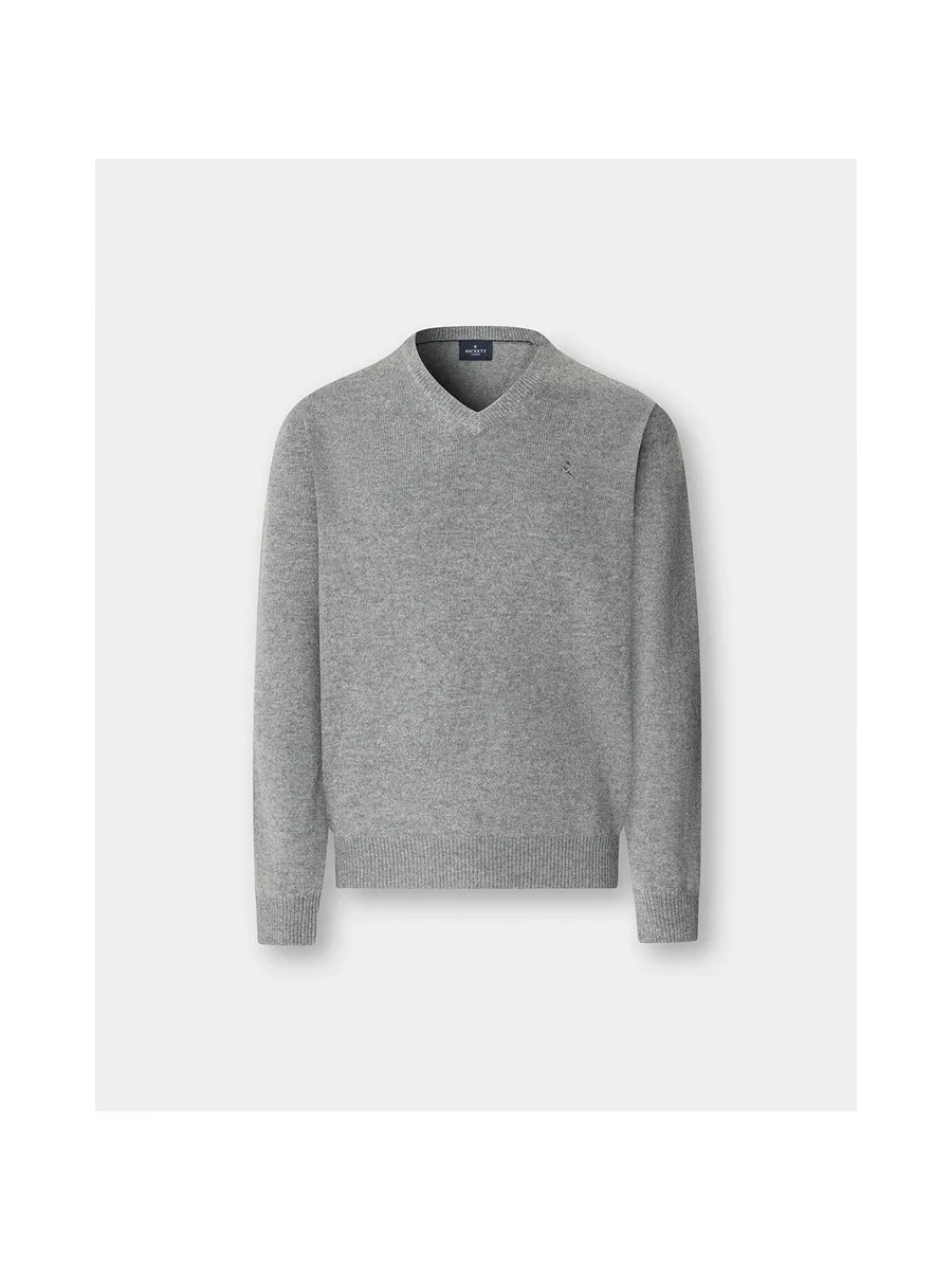 Pull HACKETT en laine d'agneau à col en V 7