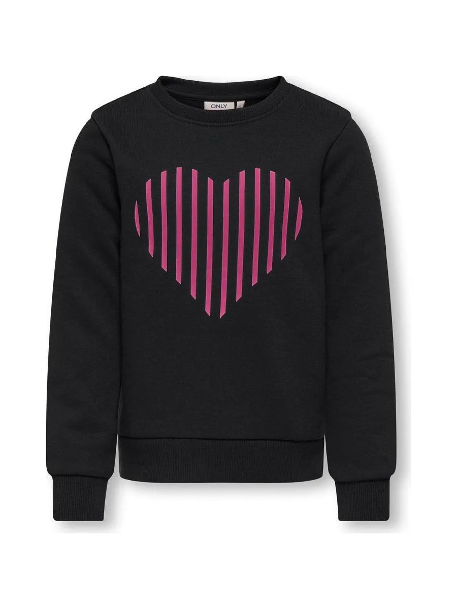 Sweat Noir/Rose Fille Kids ONLY Koglina Heart 2