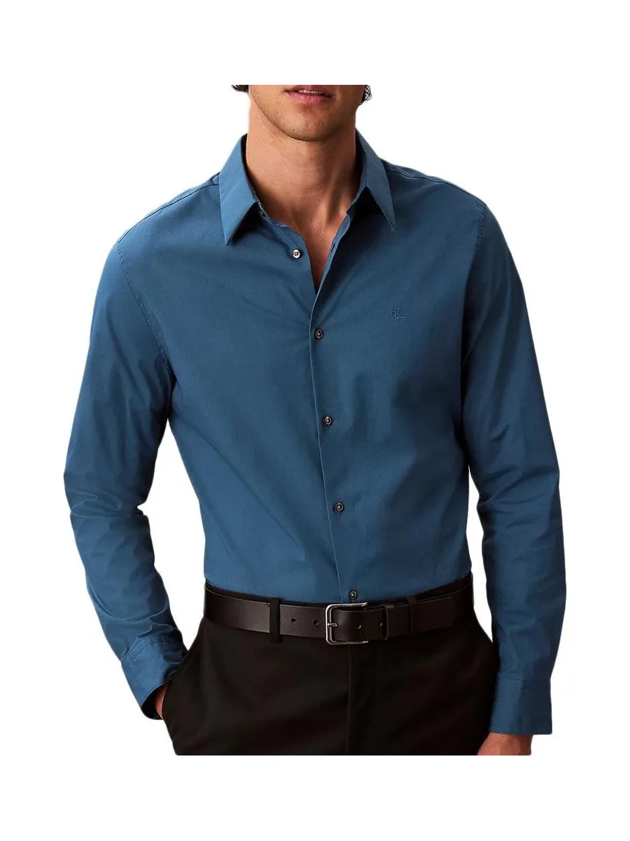 Chemise Bleu Homme Calvin Klein Jeans Solid 2