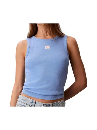 Débardeur Bleu Femme Calvin Klein Jeans A Woven Label 1